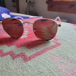 Cooper Gold Polarized Gold Round Sunglasses Isea Cooper